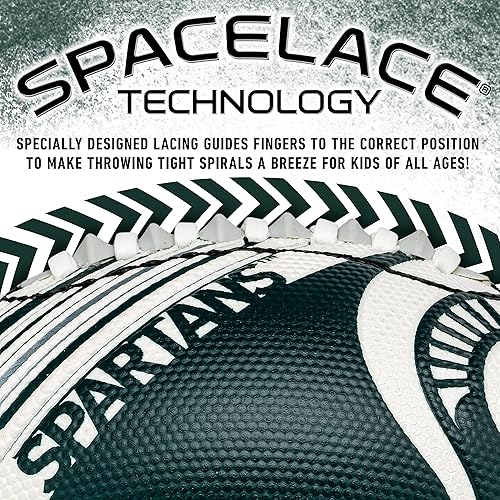 Miniatura 135 de Franklin Sports NCAA - Mini balón de fútbol juvenil - 8.5 pulgadas SPACELACE textura de fácil agarre, perfecto para niños