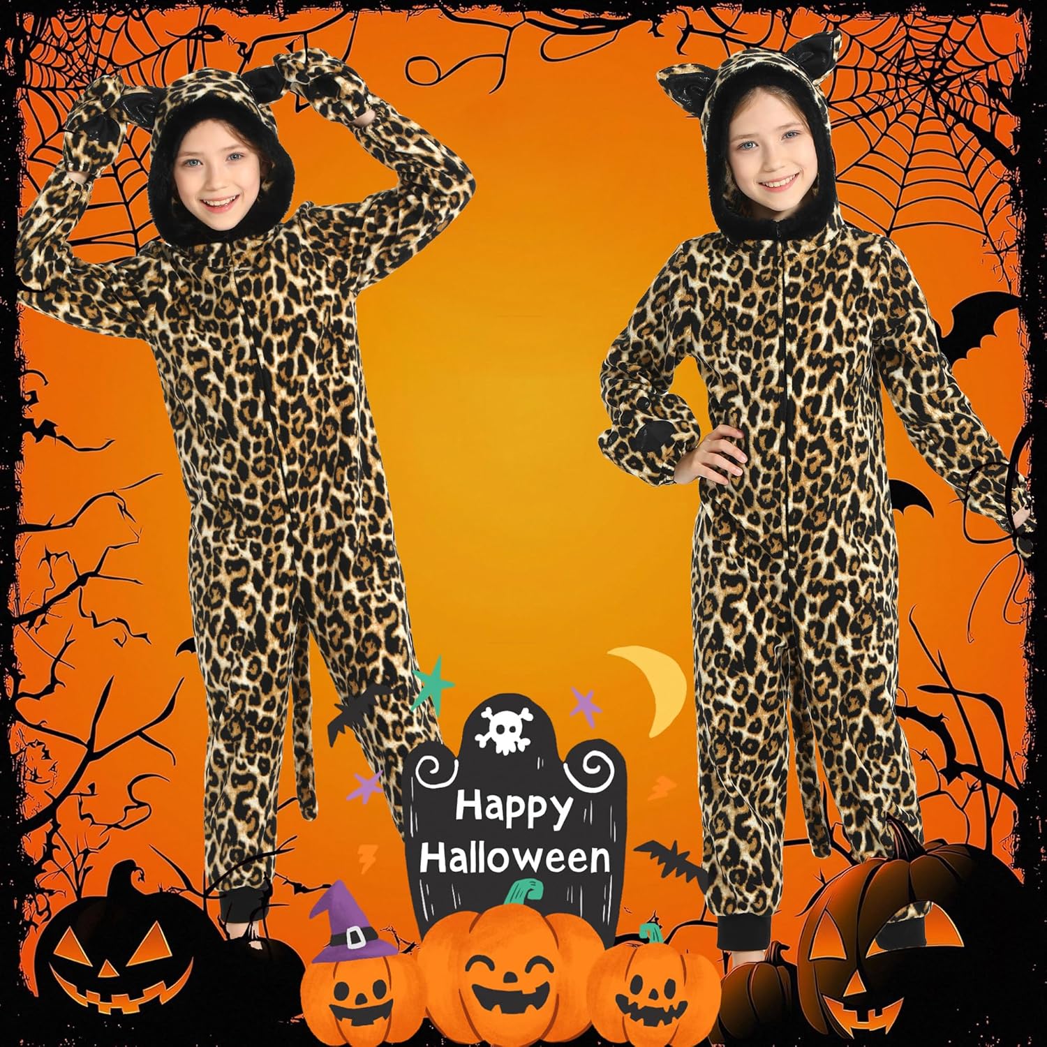 Webeasy Children Tiger Onesie,Unisex Animal Cosplay Costumes,One-piece Outfit - Image 6