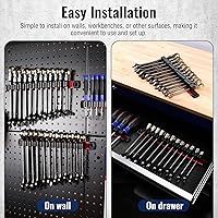Vista 8 de WORKPRO Magnetic Screwdriver Organizer and Wrench Organizer, Aluminum Rail Magnetic Tool Organizer, Tool Holder, Toolbox Organization, 36-Slot