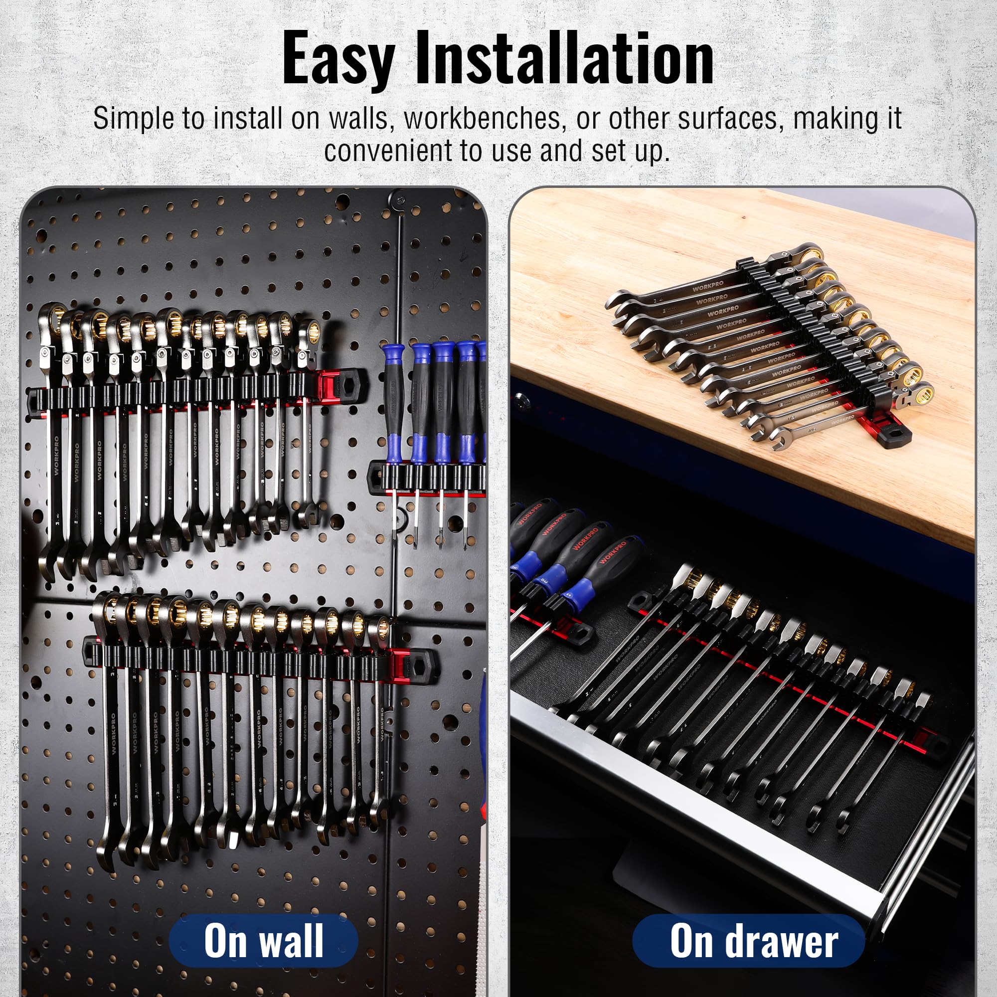 36-Slot Magnetic Screwdriver and Wrench Organizer Set N87215