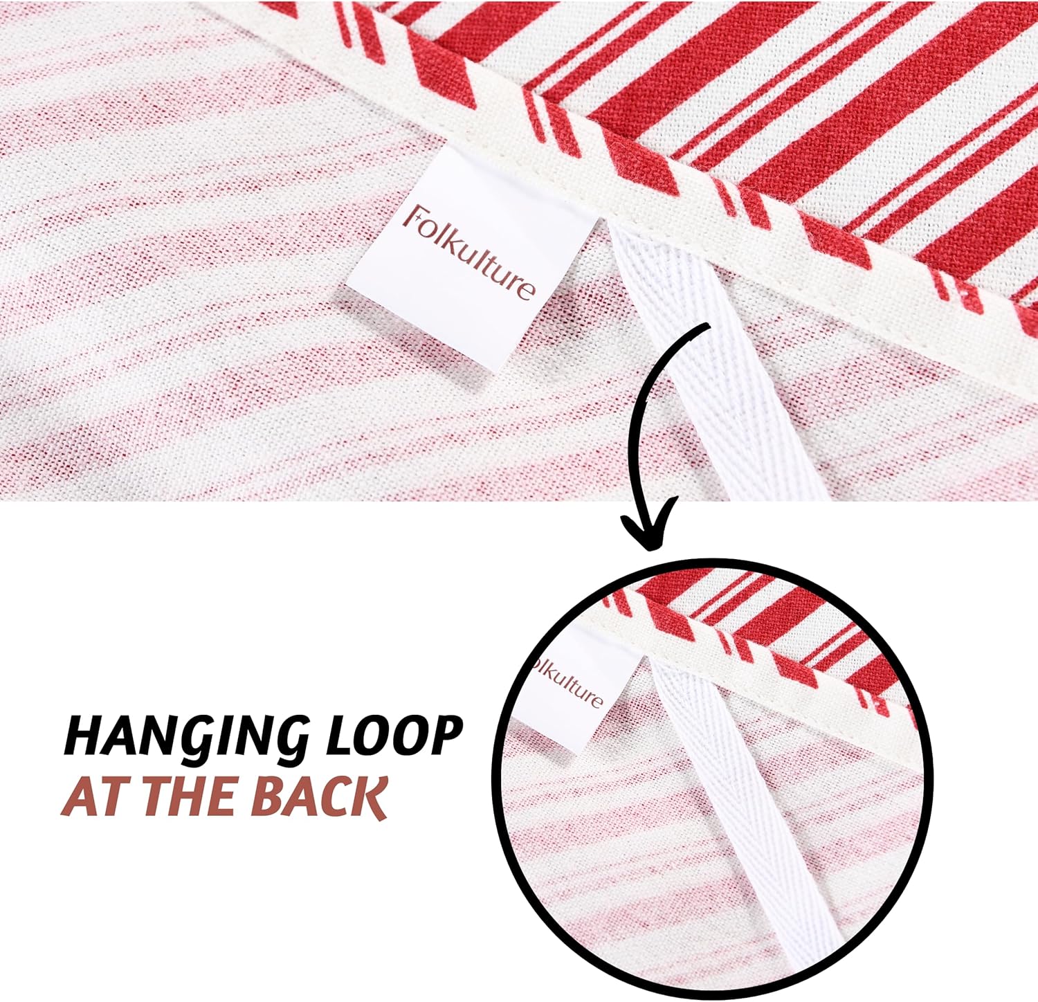 Folkulture Christmas Kitchen Towels Set of 3 | 100% Cotton 26x20 Tea Towels & Dish Towels | Boho Farmhouse Christmas Décor for Kitchen & Dining | Festive Hand Towels for Women & Moms - Image 6