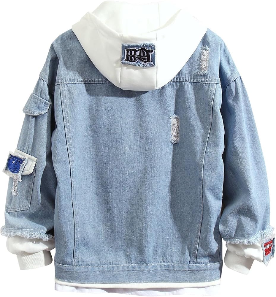GO2COSY Anime Casual Denim Jacket Hoodie Jeans Sweatshirt Sweater