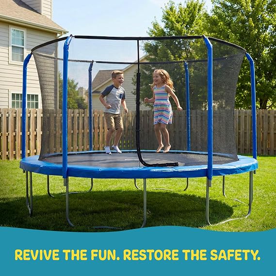 Machrus Upper Bounce Trampoline Net Replacement for Top-Ring Flex Enclosure System, Tear and Weather-Resistant, Lightweight, Foldable