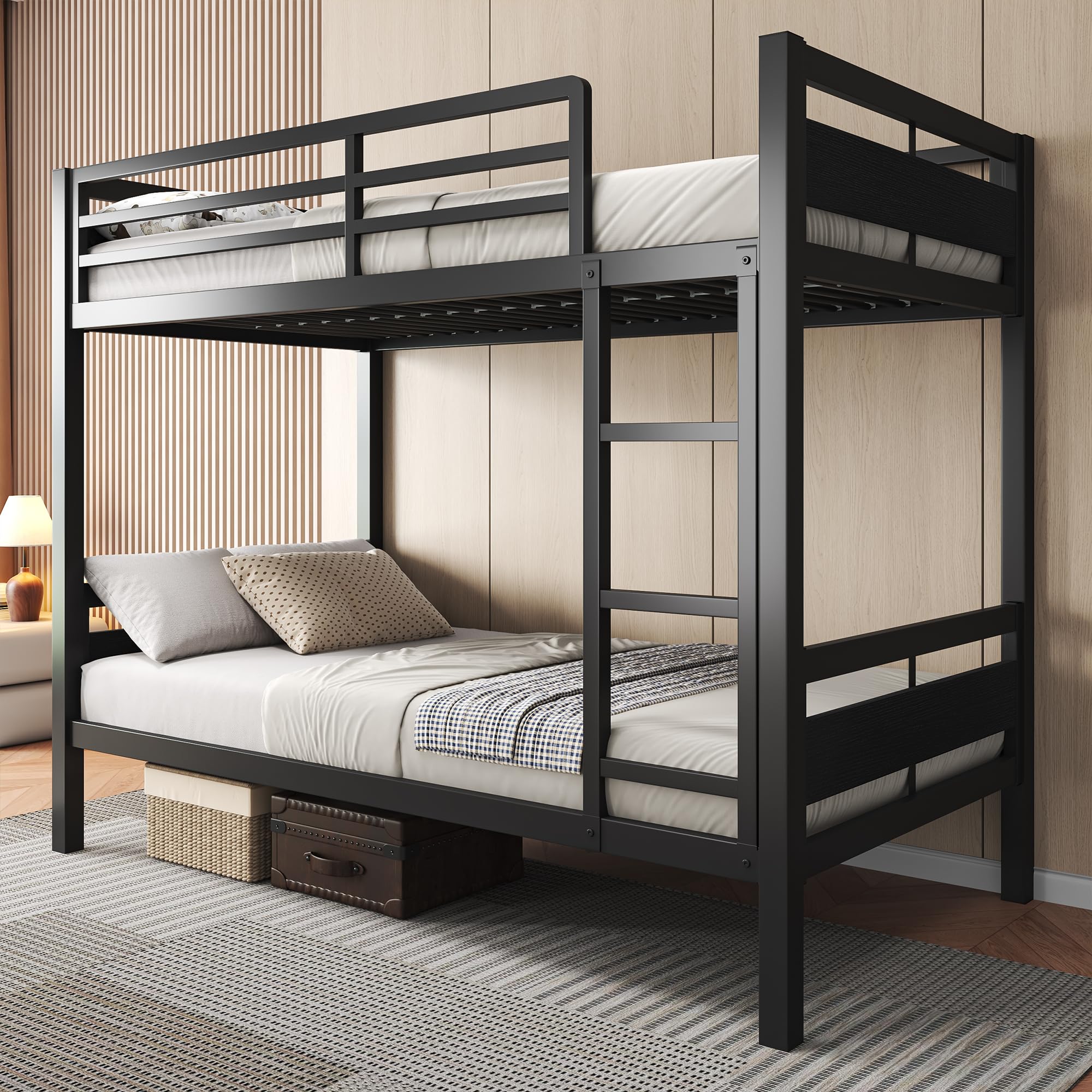 Feonase Metal Twin Over Twin Bunk Bed