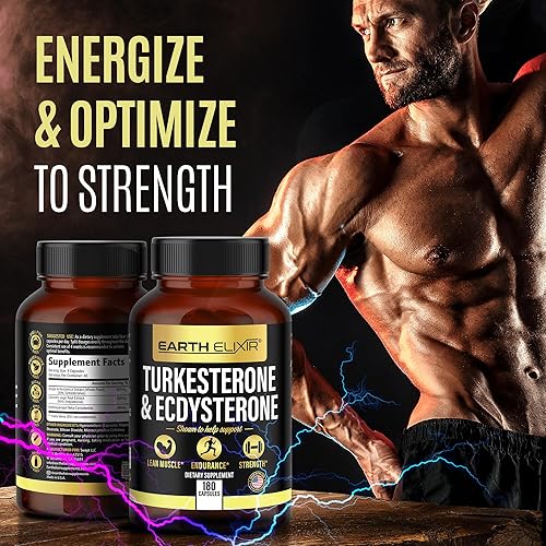 Miniatura 5 de Turkesterone y Ecdysterone - Apoyo natural de testosterona, suplemento de turkesterona de alta potencia 2 en 1 para hombres y mujeres con 95% de