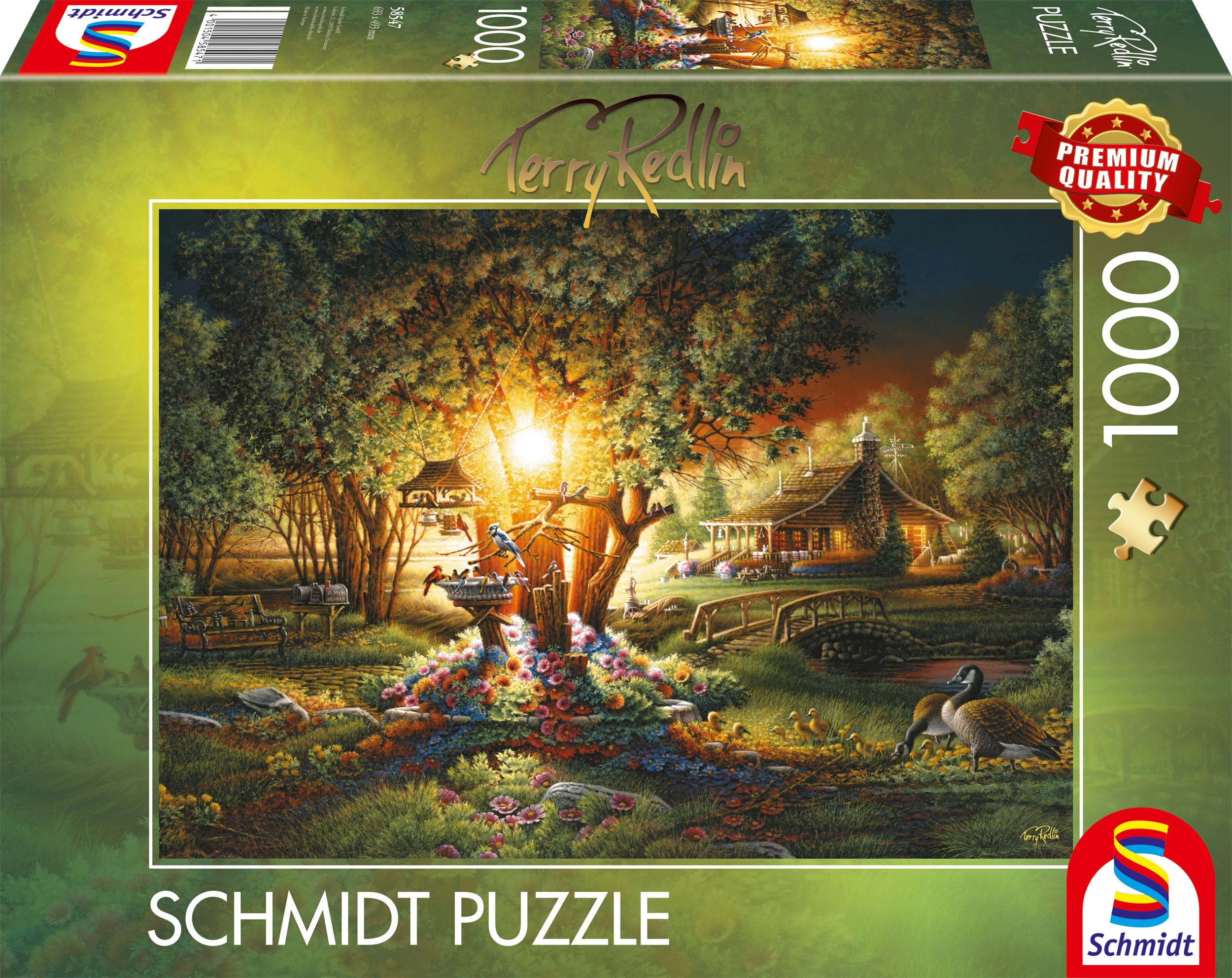 Schmidt Spiele 58547 Magnificent Spring Glow, Terry Redlin, 1000 Piece Puzzle, Multicolor, 69,3 x 49,3 cm