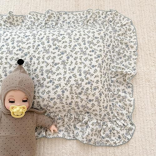 Vista 197 de BuLuTu Funda de almohada de muselina de algodón para niños pequeños, tamaño estándar, estampado de flores de Galsang, suave funda de almohada