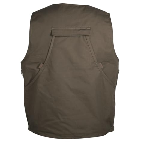 Chaleco Hart Tavera-v c.Green verde de lona para cazadores con morral
