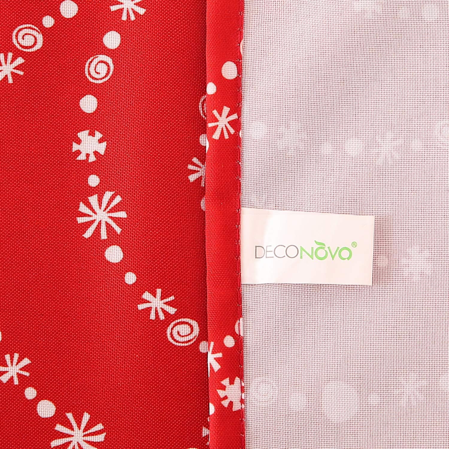 Best Quality 🔥 Deconovo Decorative Table Cloth Oxford Water Wrinkle Stain Resistant Printed Oblong Tablecloth for Birthday Party, 54 x 72 Inch, Christmas String