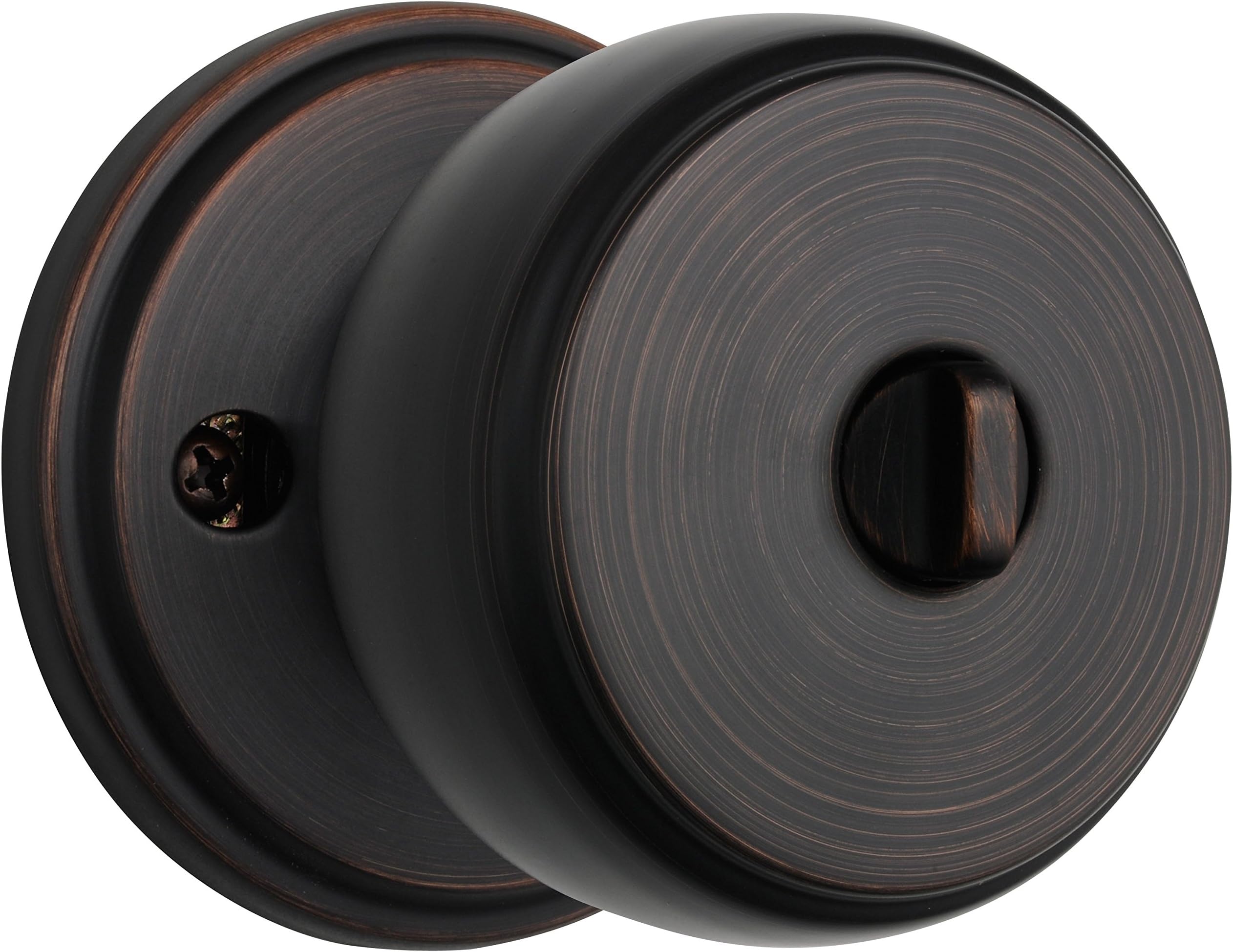 BRINKS - Classic Privacy Locking Interior Door Knob, Tuscan Bronze - Blends Seamlessly with Interior Décor and Has Durable and Reliable Construction