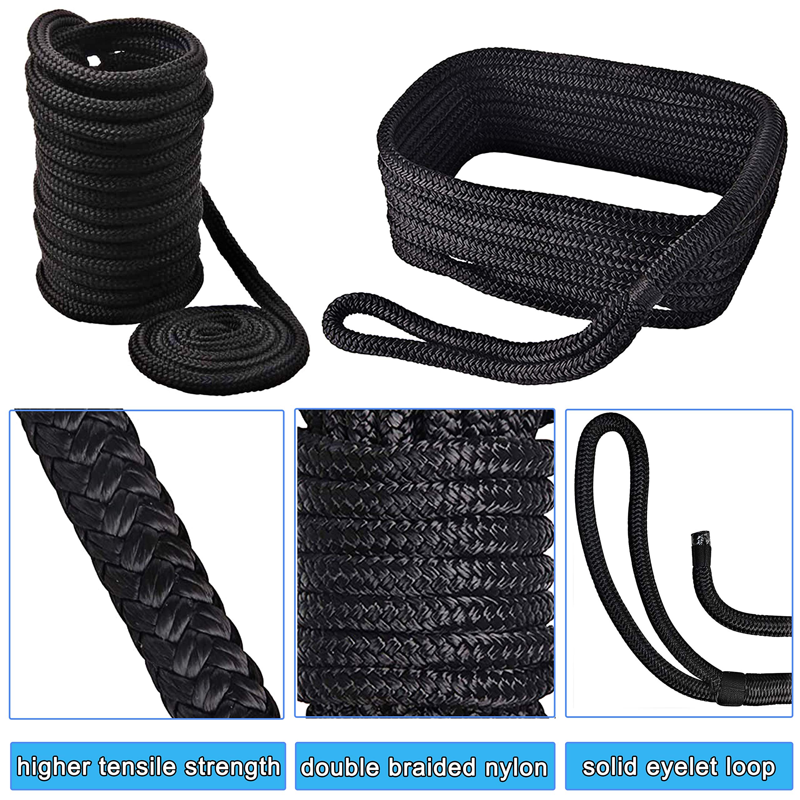 Corda Náutica Young Marine 9,5mm X 4,5m - Pacote Com 3 Unidades