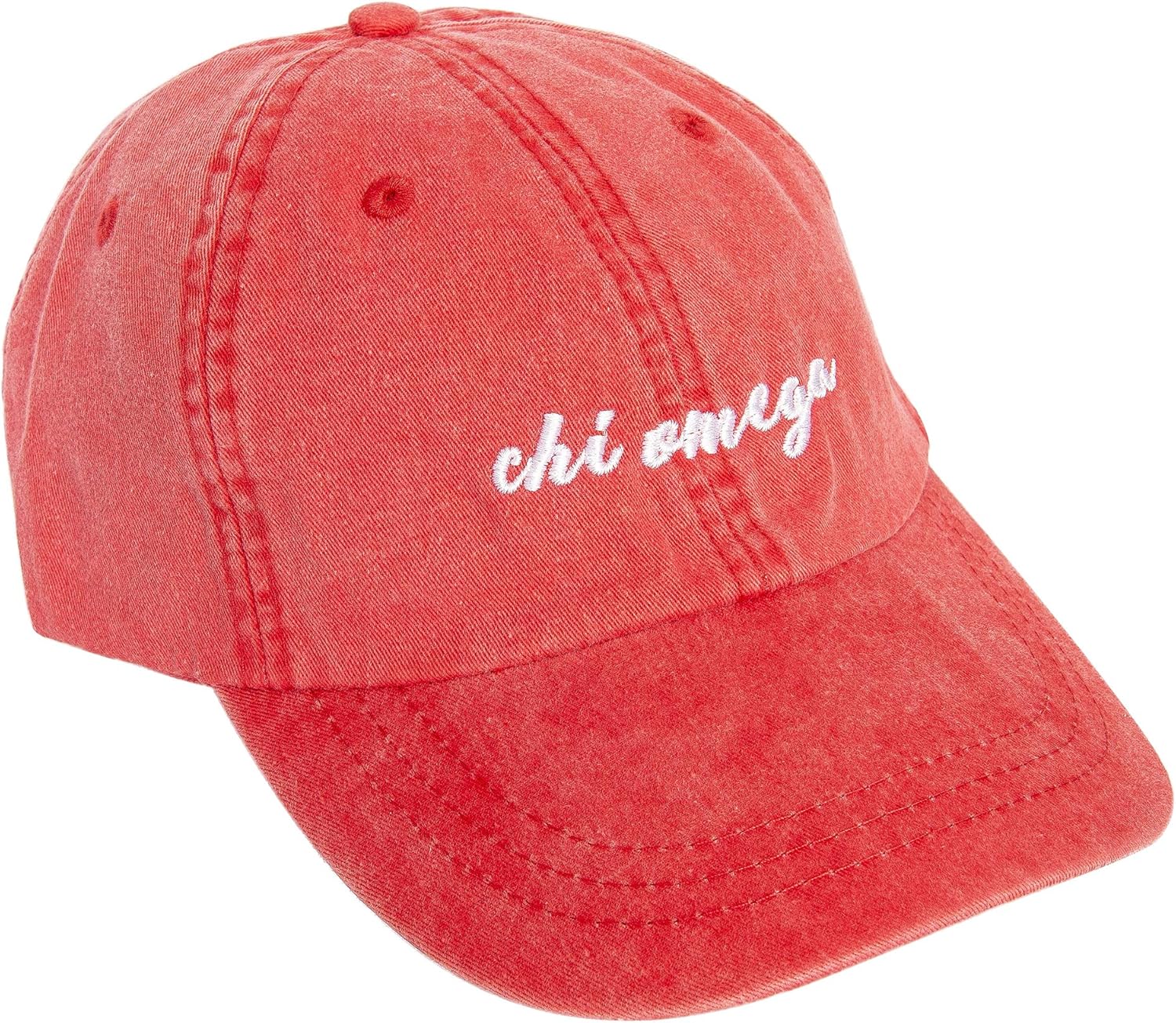Desert Cactus Chi Omega Sorority Baseball Hat (N) – Embroidered Cap with Cursive Font – Adjustable Sorority Cap - CHIO