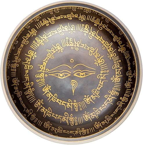 Miniatura 39 de HIMALAYAN BAZAAR - Juego de cuencos tibetanos de 4 pulgadas, fácil de tocar, auténtico, hecho a mano para meditación, sonido de 7 chakras, curación