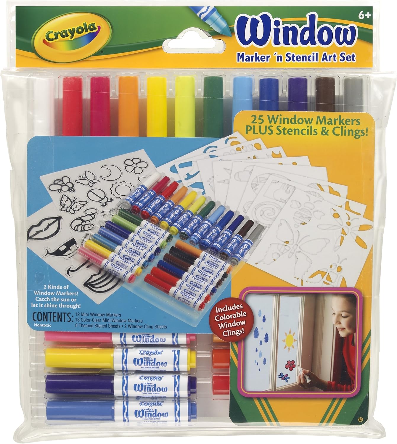 Crayola Window Marker/Stencil Art Set Toys & Games