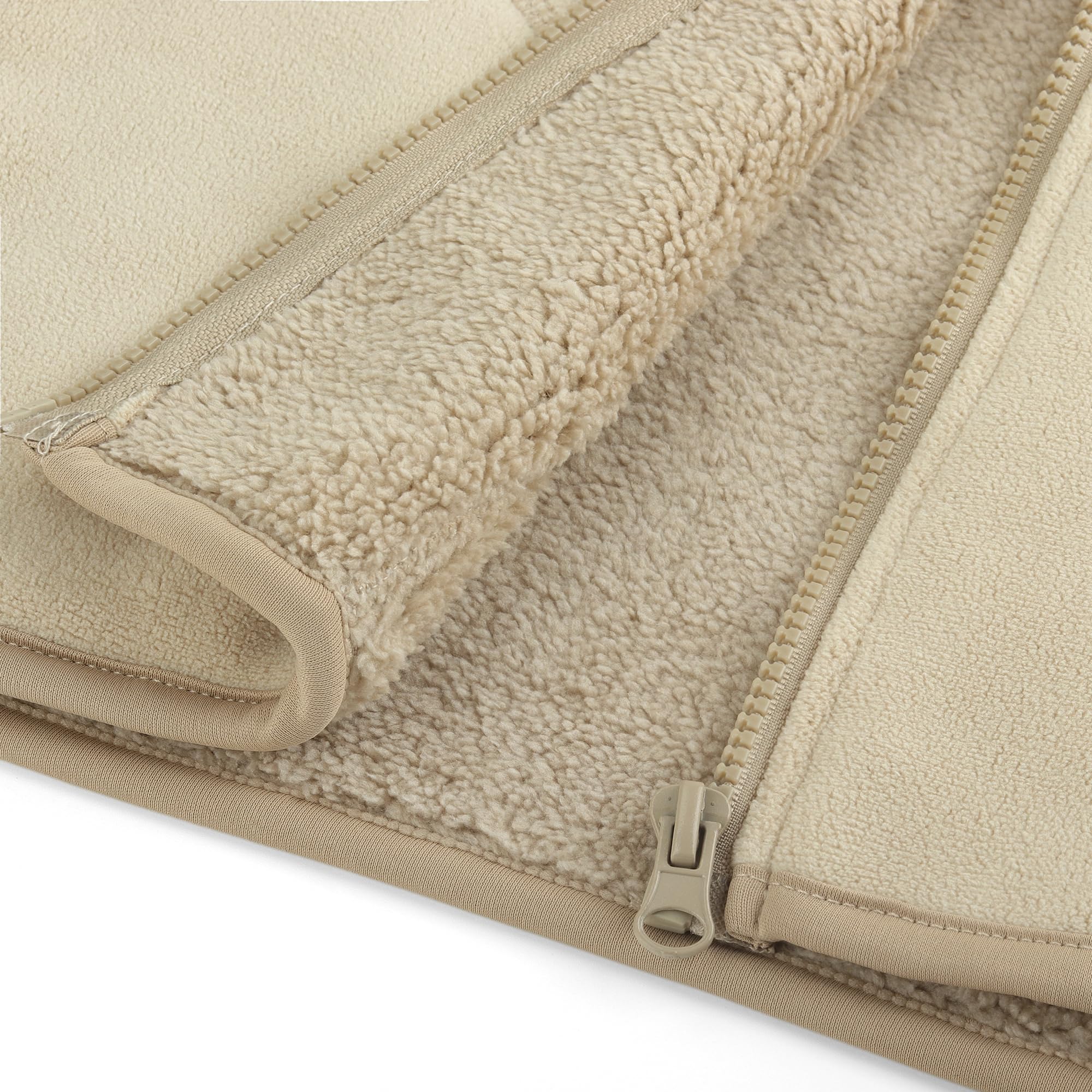 Bebé Niños Forro Polar Chaleco Cuello Alto Cremallera Espesar Sin Mangas Chaqueta Otoño Invierno Cálido Llanura Padre-Hijo Tapas Abrigos