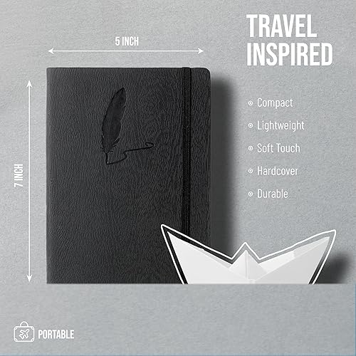 Miniatura 7 de Red Co. Diario de piel sintética texturizada con flores en relieve de 5 x 7 pulgadas, 240 páginas rayadas, magenta