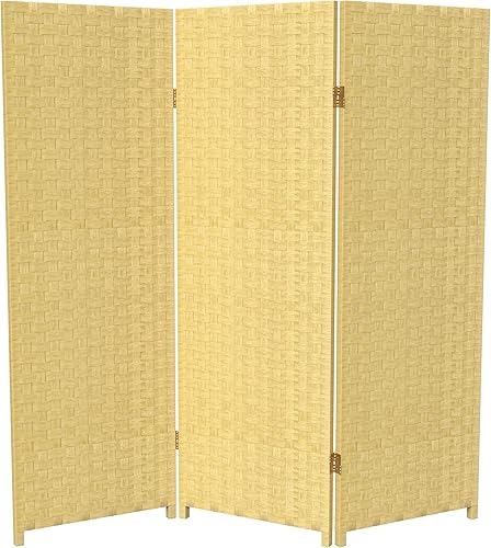 Miniatura 7 de Pantalla plegable de fibra tejida corta de 4 pies - Blanco - 4 paneles