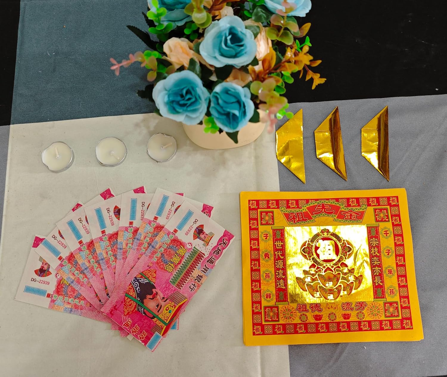 Ancestor Money Joss Paper Energy Money Bless for Heaven and Hell Jade Emperor Bank Notes for Worship funerals and Spiritual Connect (1000)