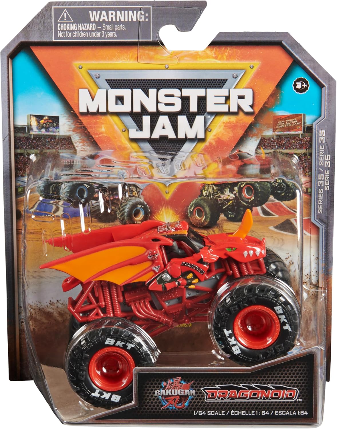Monster Jam, Official Bakugan Dragonoid Monster Truck, Die-Cast Vehicle, 1:64 Scale, Kids Toys for Boys Ages 3 and up