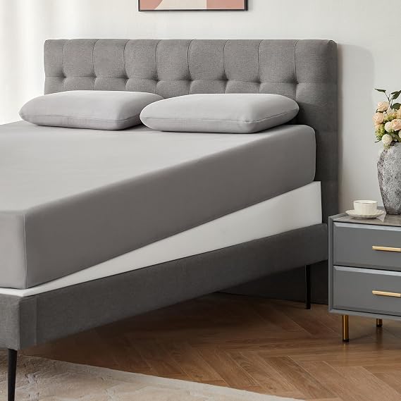 Lazyzizi Mattress Wedge Only, 7-Inch King Inclined Bed Wedge Topper for Acid Reflux, GERD, Neck & Back Pain, Snoring, Adjustable Elevator Under Mattress Support for Bedroom