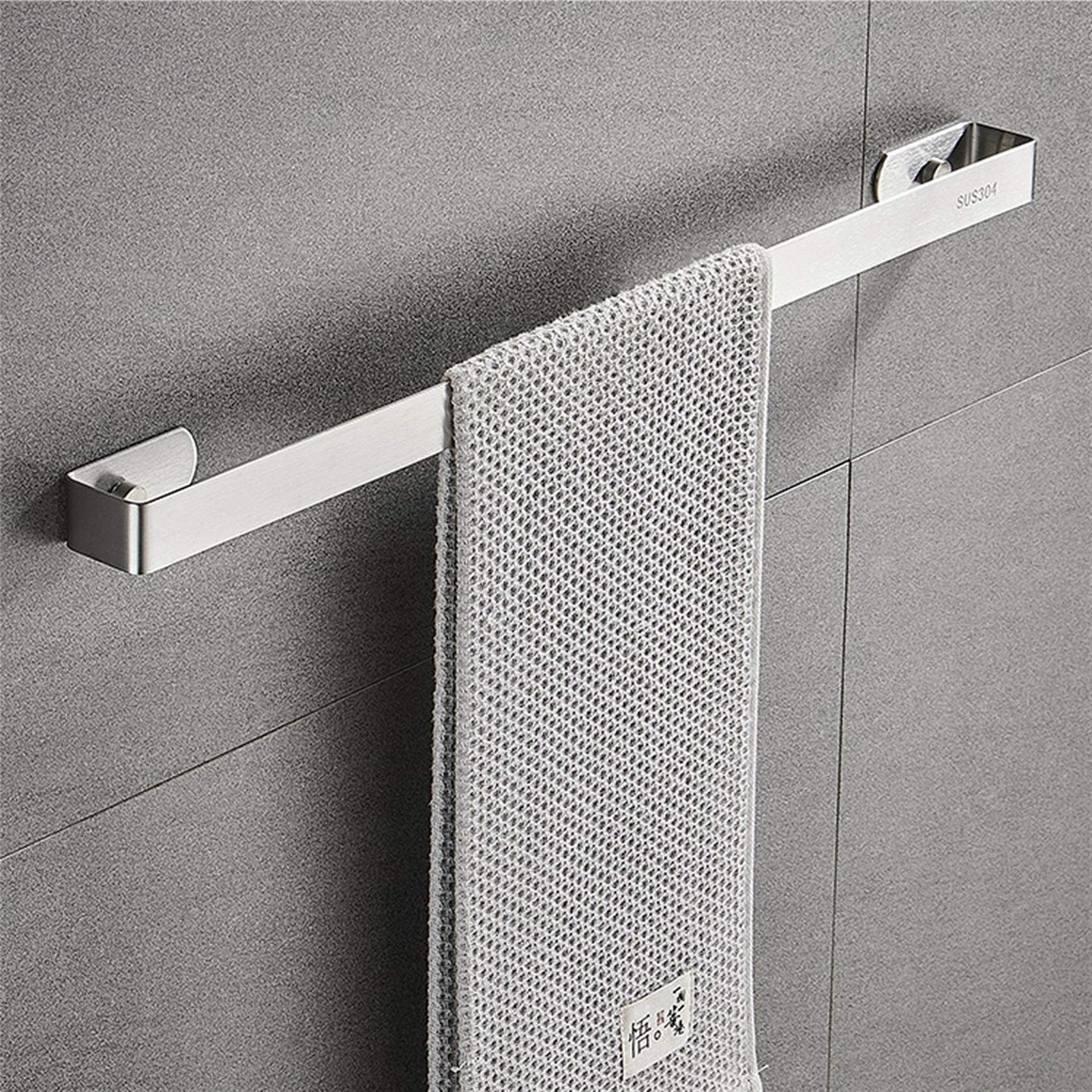 Portasciugamani da parete in acciaio inox, 30 cm, resistente, per bagno e portasciugamani, elegante finitura argentata, design salvaspazio per arredamento moderno