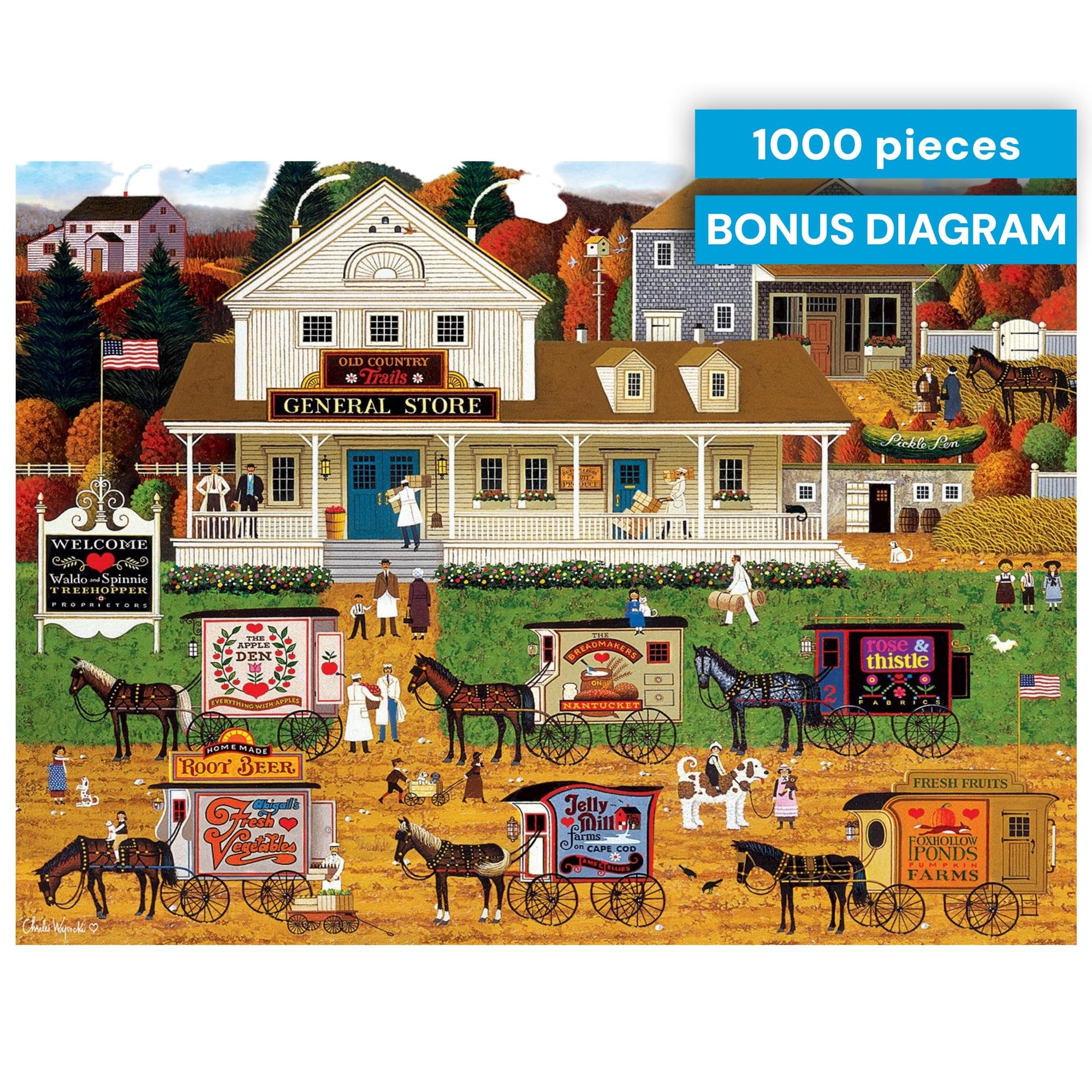 Buffalo Games - Silver Select - Charles Wysocki - Storin' Up - 1000 Piece Jigsaw Puzzle for Adults -Challenging Puzzle Perfect for Game Nights - Finished Size is 26.75 x 19.75