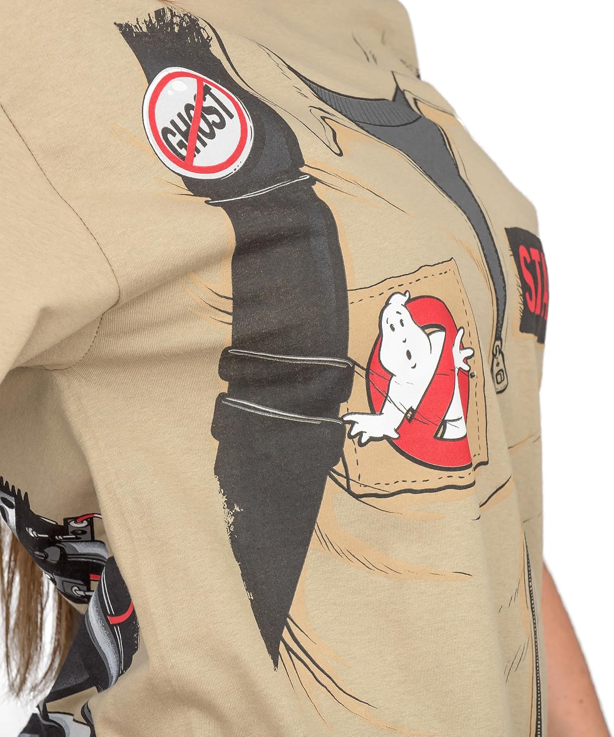 Ghostbusters Halloween Costume Cosplay Adult Short Sleeve T-Shirt with Back Print - Image 6