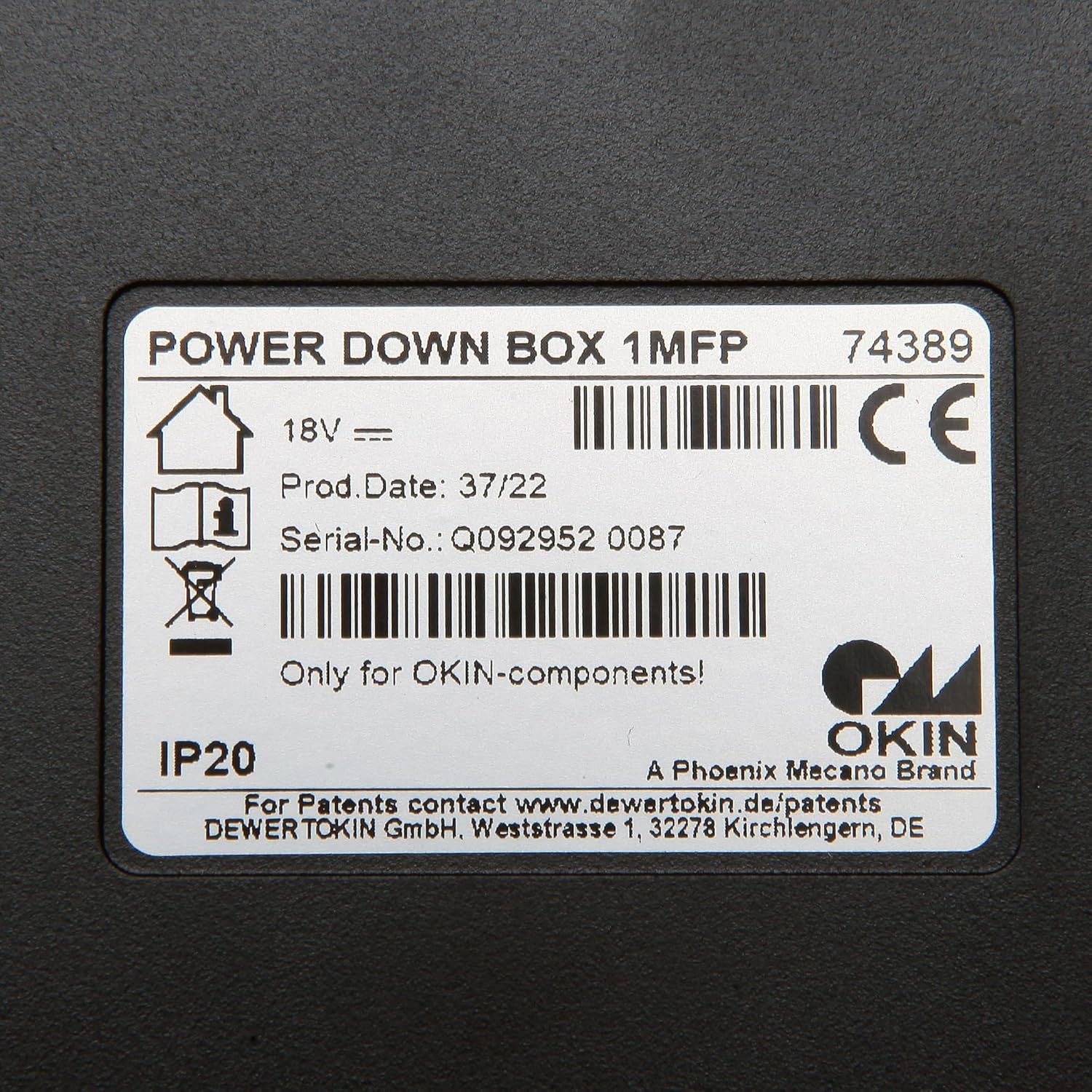 Uetmulik Adjustable Bed Base Power Down Box 1MFP 74389 Replacemnet