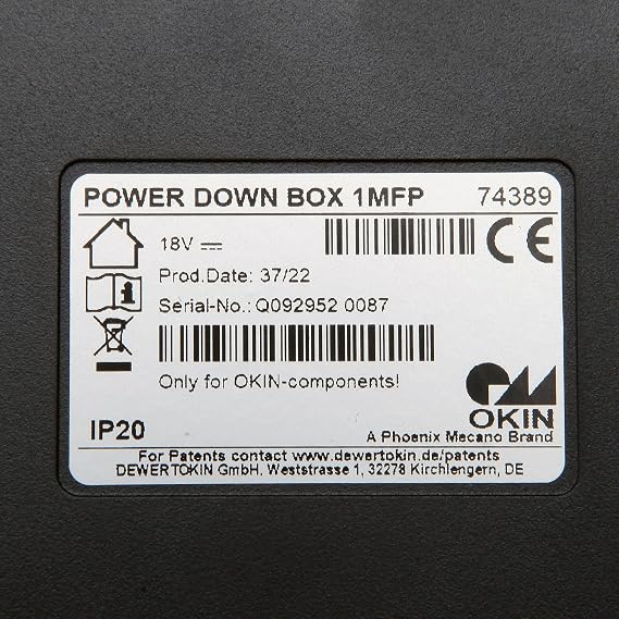 Adjustable Bed Base Power Down Box 1MFP 74389 Replacemnet