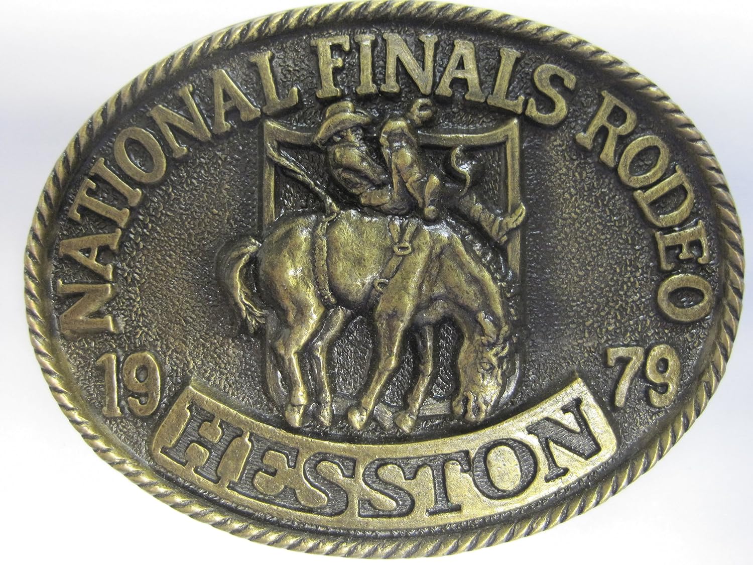 Hesston 1979 National Finals Rodeo Vintage Adult Belt Buckle