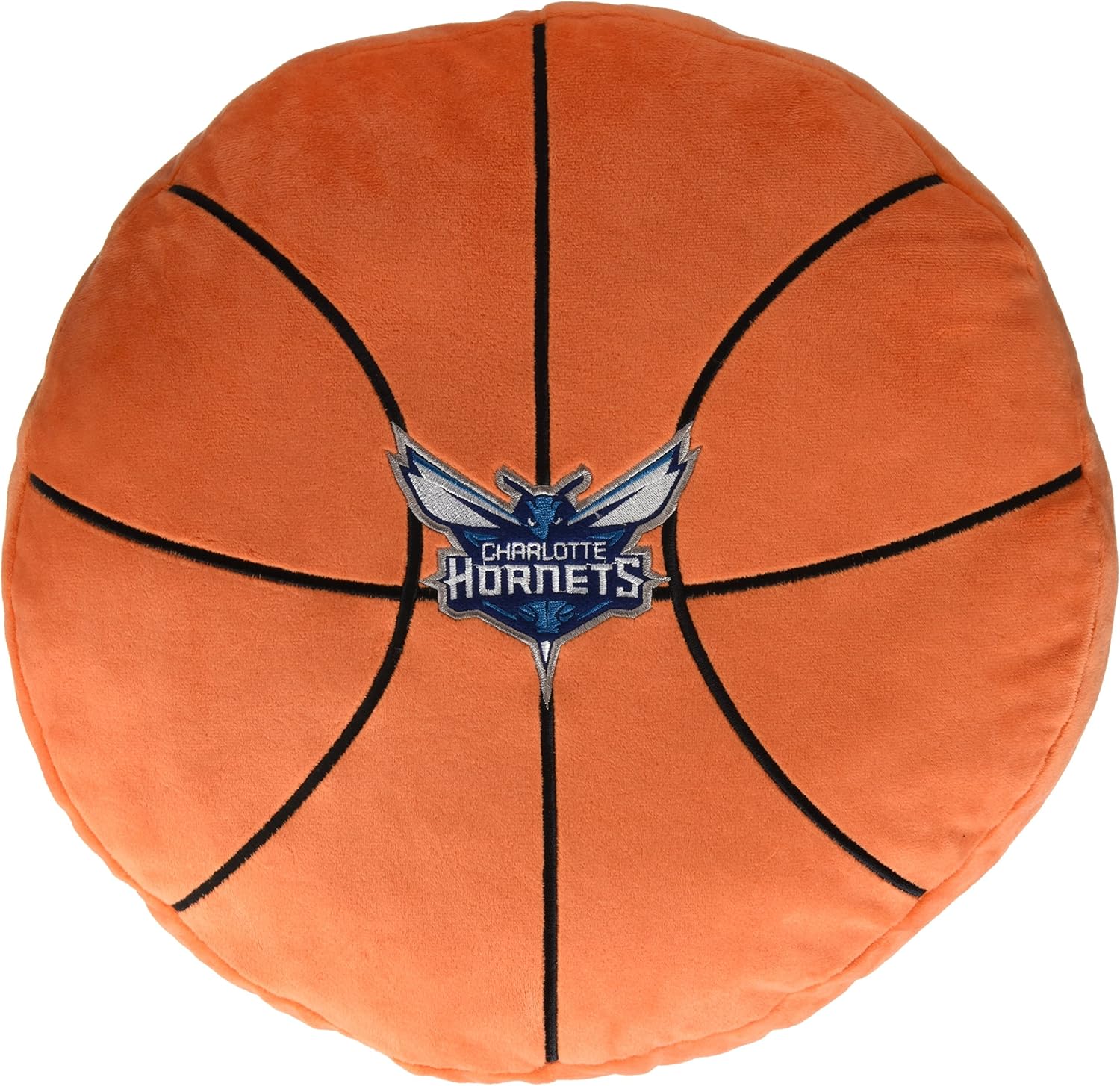 Officially Licensed NBA "3D" Basketball Shaped Pillow, Orange, 15" x 15" x 2"