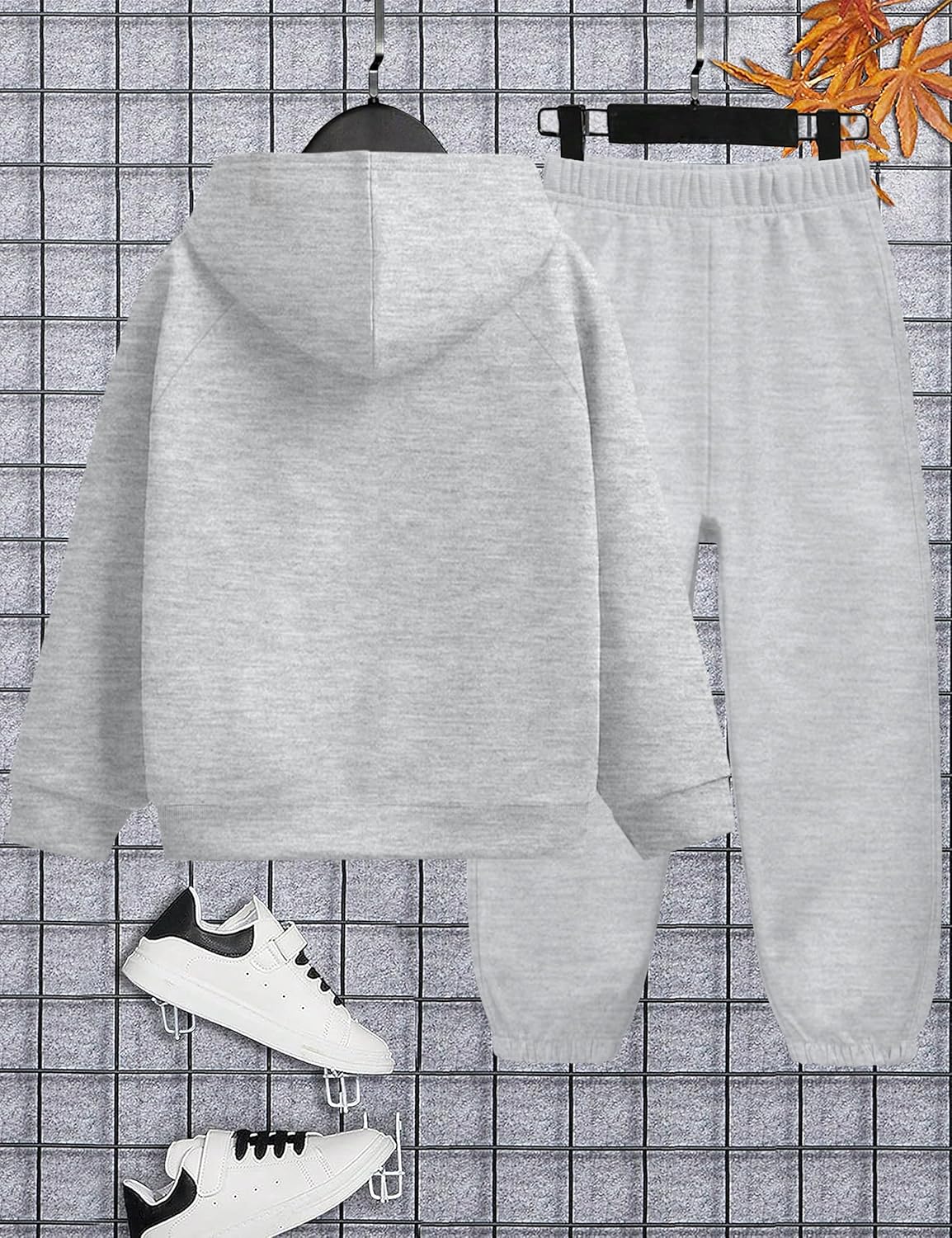 NECIOUS Boys Clothes 2 Piece Long Sleeve Quarter Zip Hoodie Sweatshirt and Sweatpants Fall Winter Sweatsuit 6-12Y - Image 6