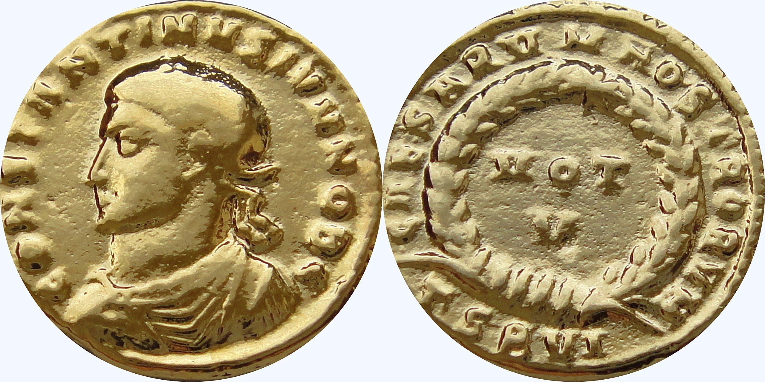 Roman Empire, Coin of Constantine the Great, the first Christian emperor of Rome, VOT Wreath (31G)