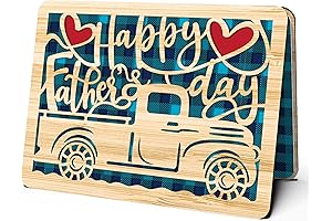 Wooden Happy Father's Day Card | Real Bamboo | 5" X 7"