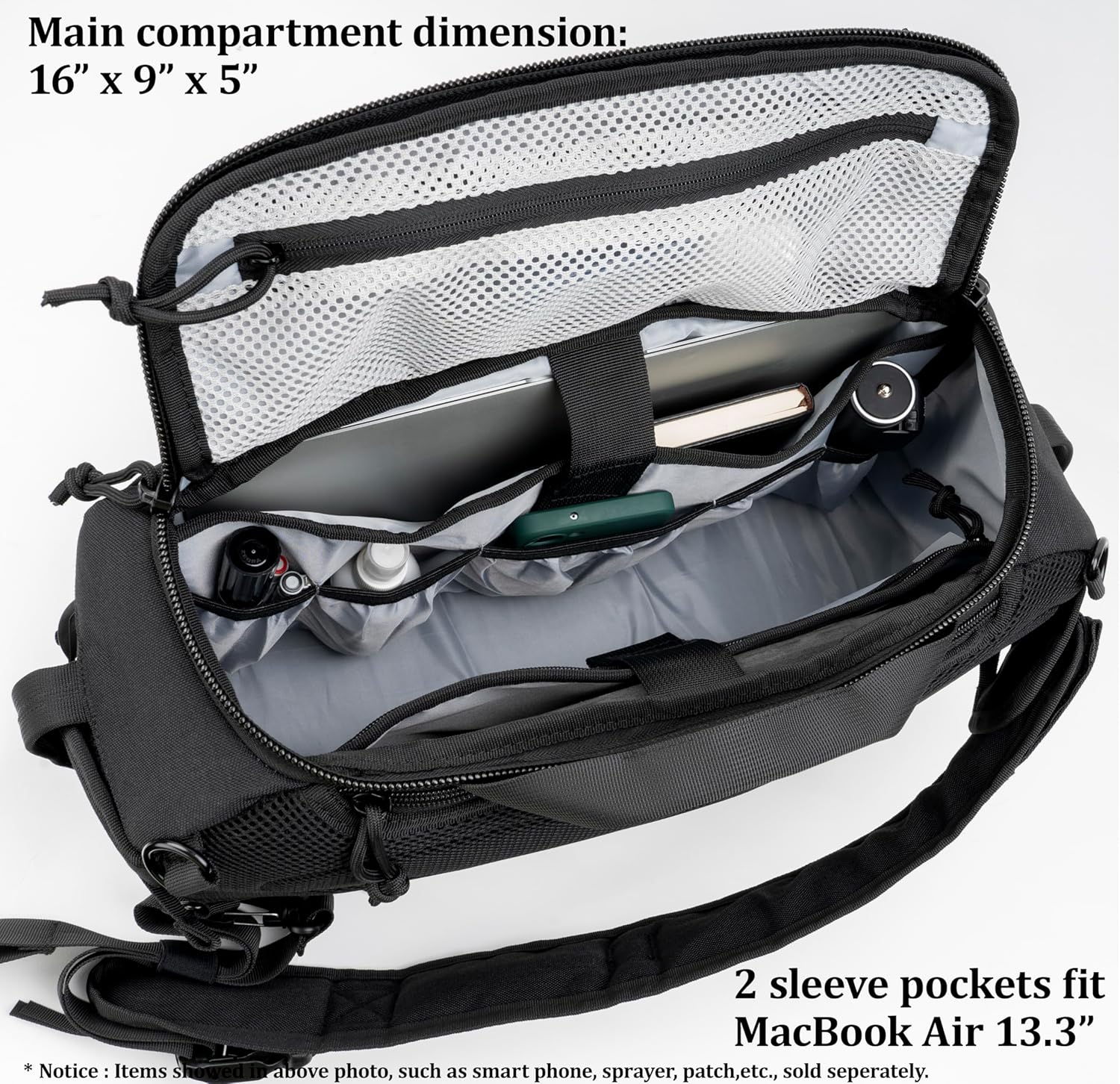 Tactical Sling Backpack – Durable 16L Crossbody Shoulder Bag for EDC, Hiking, Travel, Camping, Outdoor Utility – Men & Women - Image 3