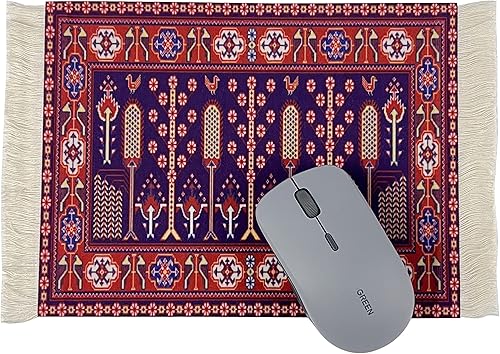 Miniatura 5 de Alfombrilla de mouse para alfombra, paquete de 3 alfombrillas tejidas estilo bohemio para decoración de mesa
