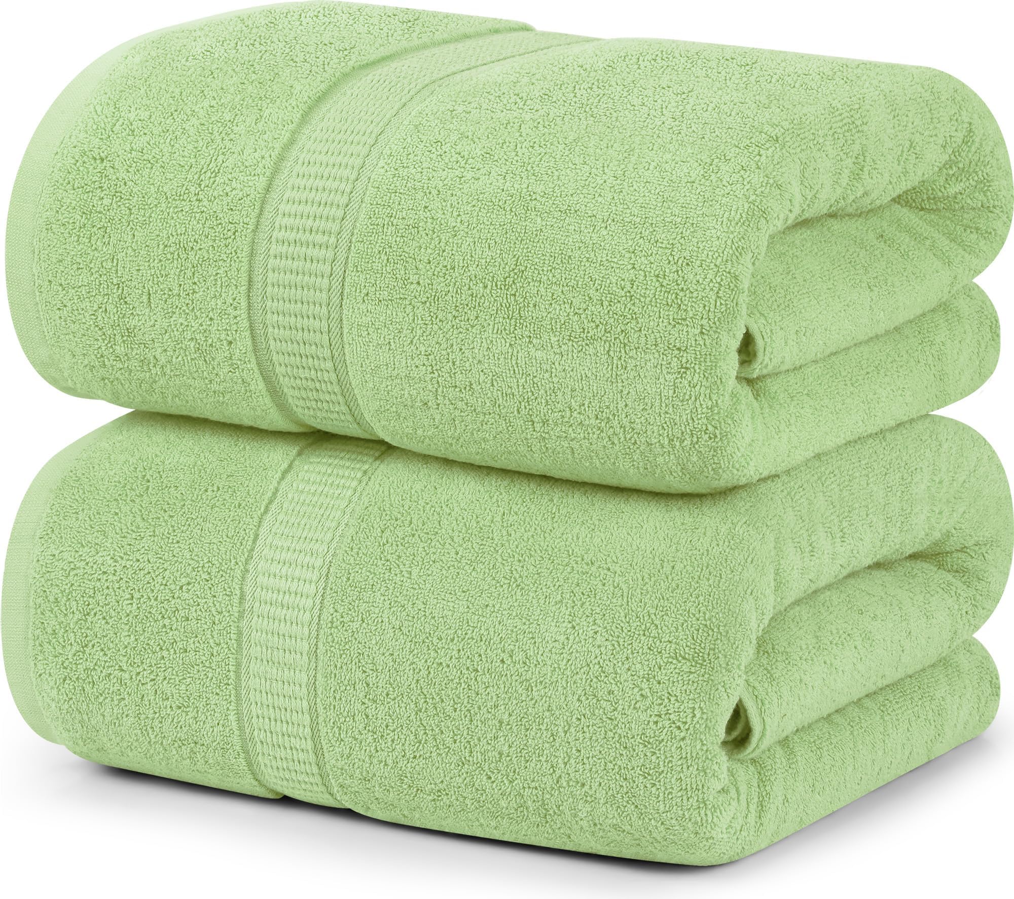Utopia Towels Jumbo Bath Sheets, 2 Pack, 35x70 in 600 GSM Cotton,Sage Green