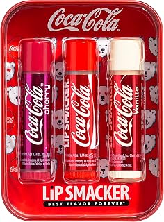 Lip Smacker Coca Cola Collection - Moisturizing, Soothing Trio Cherry Coke, Coke, & Vanilla Coke