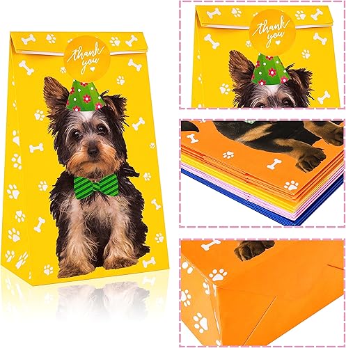 Miniatura 6 de C L cooper life 12 piezas de suministros para fiestas temáticas de perros, bolsas de regalo con calcomanías para baby shower de niños