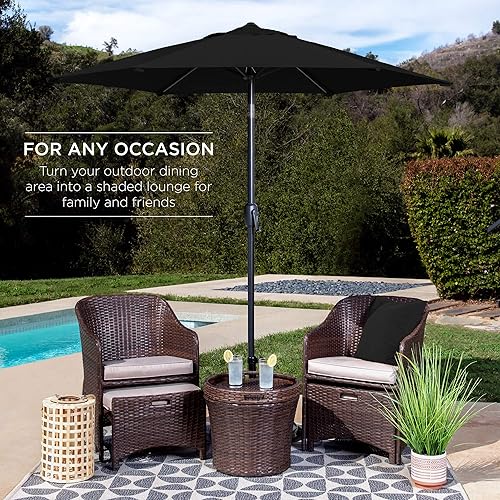 Vista 108 de Best Choice Products - Paraguas redondo para exteriores de alta resistencia (7.5 pies).