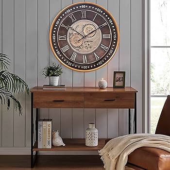 Amazon.com: CLXEAST 24 Inch Wall Clock with Moving Gears,Oversized Amazon.com: CLXEAST 24 Inch Wall Clock with Moving Gears,Oversized