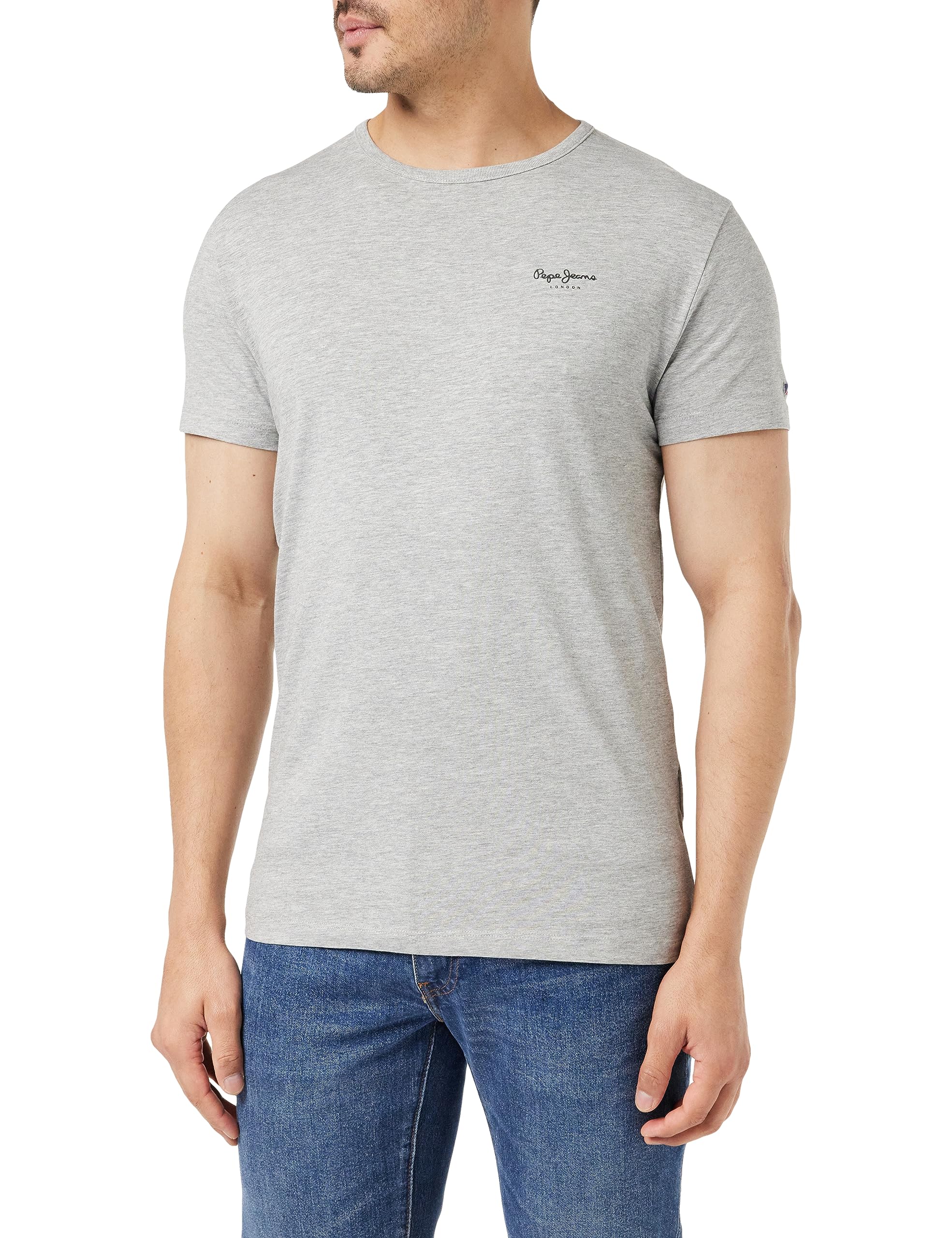 Pepe Jeans Men's Original Basic 3 N T-Shirt Grey Marl M