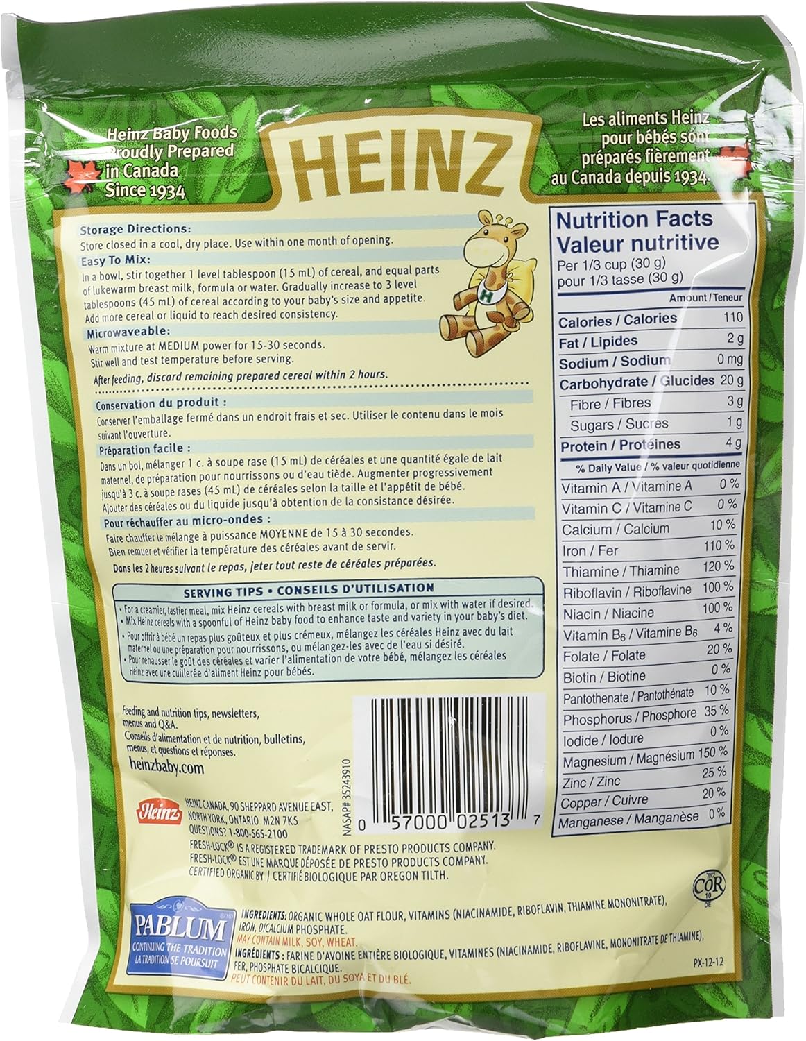 Heinz Lot De 6 Cereales A Grains Entiers Biologiques 227 G Amazon Ca Epicerie Et Cuisine Gastronomique