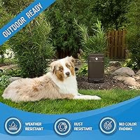 Vista 4 de Cubo de Basura para Excremento de Perro para Exteriores - Cubo de Basura para Desechos de Perro al Aire Libre con Tapa - Contenedor de Estación