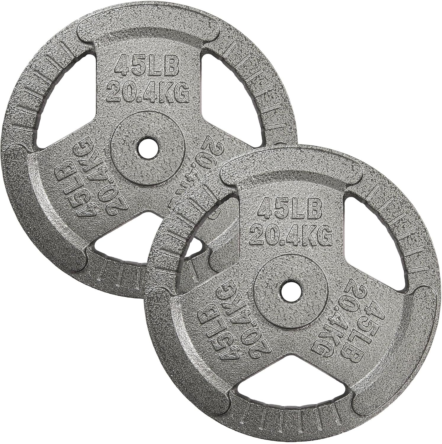 Cast Iron 1-Inch Standard Weight Plate for Strength Training & Weightlifting, Multiple Weights Available