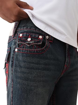 True Religion Men's TR Ricky Super T Flap Jeans