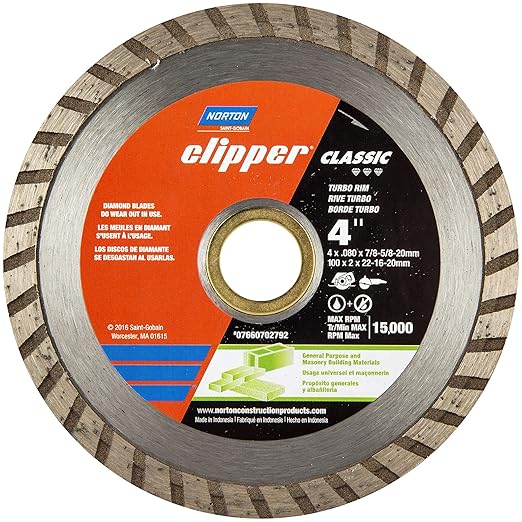Norton Cut Off Wheel Tile Saw Blade, Clipper Classic Diamond Cutting