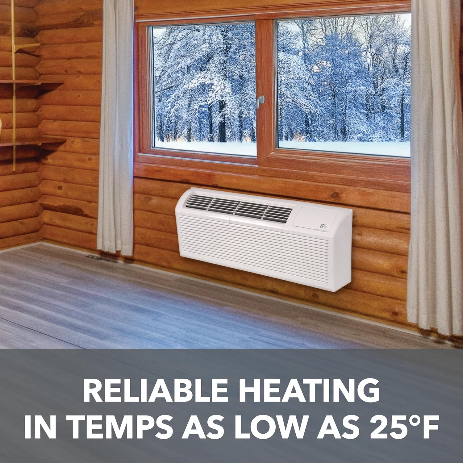 PTAC unit providing reliable heating in a cold environment