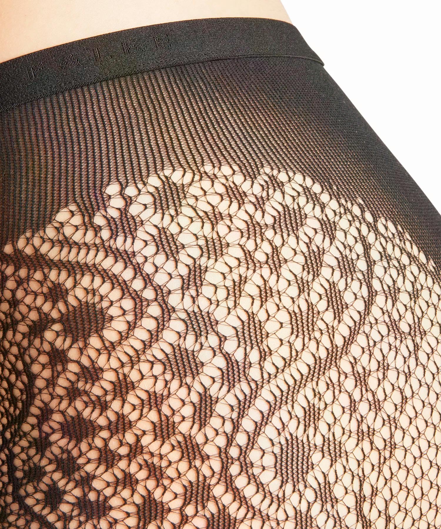 FALKE Kobiety Rajstopy Gilda W Ti półprzezroczyste przezroczyste z wzorem 1 Sztuka, Czarny Black 3009, L