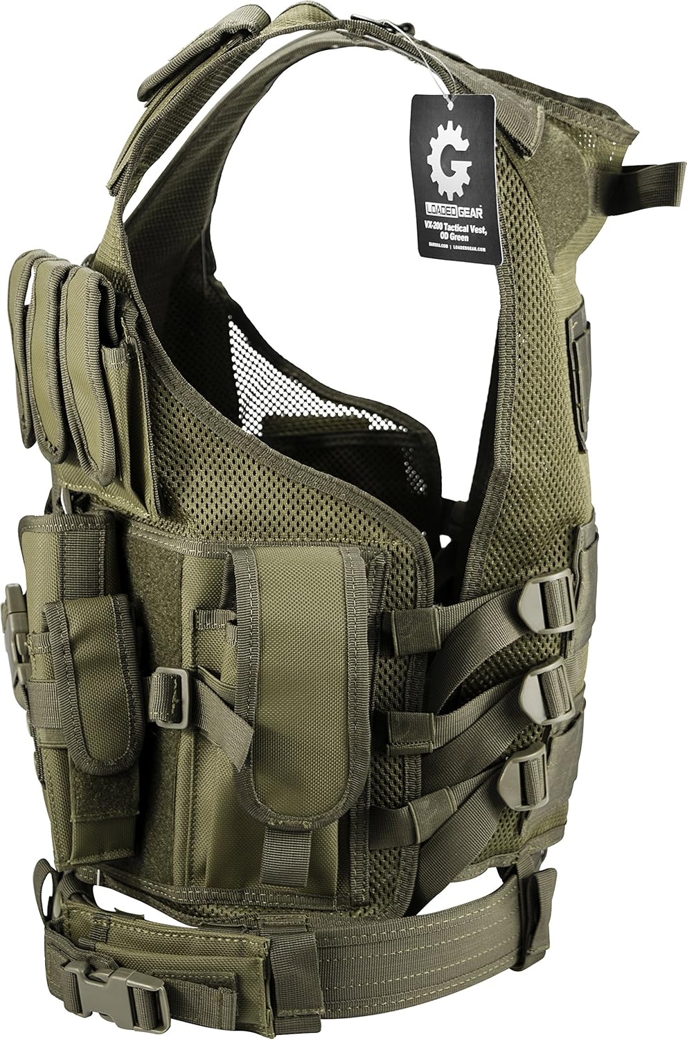 Loaded Gear New Tactical Vest Light Outdoor Training Vest Adjustable for Adults (OD Green)